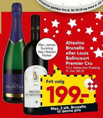 Bilka Altesino brunello eller louis balincourt premier cru tilbud