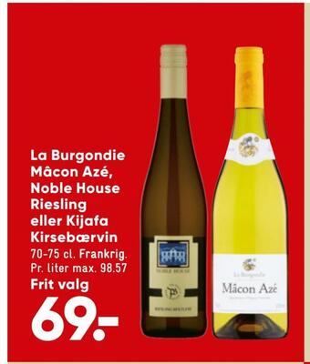 Bilka La burgondie mâcon azé, noble house riesling eller kijafa kirsebærvin tilbud