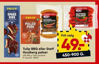 Bilka Tulip bbq eller steff houlberg pølser tilbud
