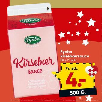 Bilka Fynbo kirsebærsauce tilbud