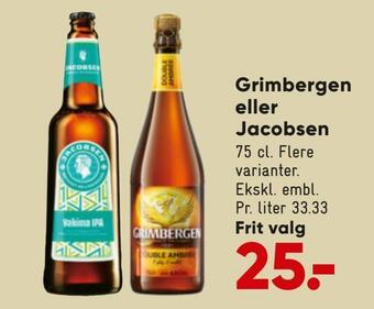 Bilka Grimbergen eller jacobsen tilbud