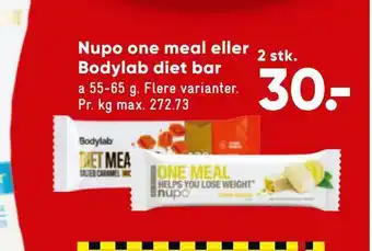 Bilka Nupo one meal eller bodylab diet bar tilbud