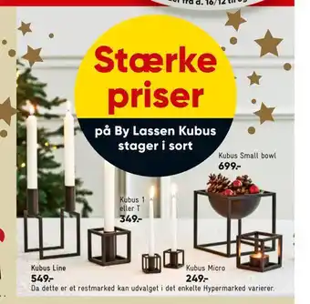 Bilka På by lassen kubus stager i sort tilbud