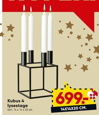 Bilka Kubus 4 lysestage tilbud
