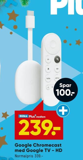 Bilka Google chromecast med google tv - hd tilbud