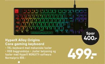 Bilka Hyperx alloy origins core gaming keyboard tilbud