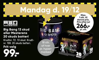 Bilka Big bang 13 skud eller mesterens 20 skuds batteri tilbud