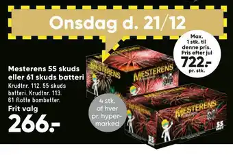 Bilka Mesterens 55 skuds eller 61 skuds batteri tilbud