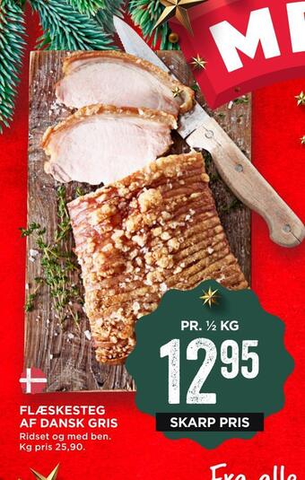 MENY Flæskesteg af dansk gris tilbud