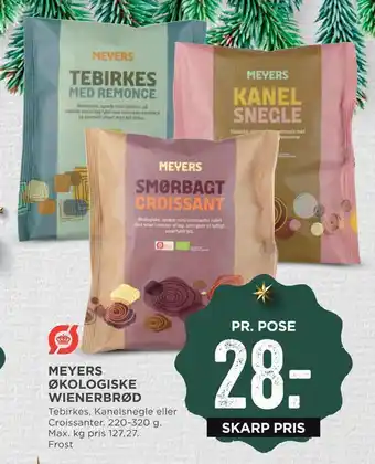 MENY Meyers økologiske wienerbrød tilbud