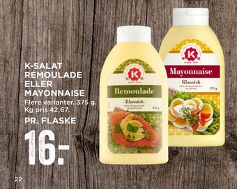 MENY K-salat remoulade eller mayonnaise tilbud