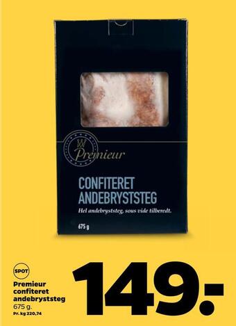 Netto Premieur confiteret andebryststeg tilbud