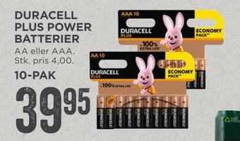 MENY Duracell plus power batterier tilbud