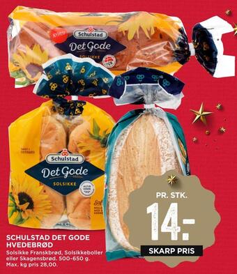 MENY Schulstad det gode hvedebrød tilbud