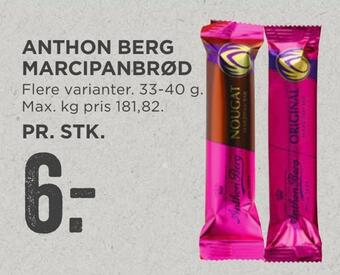 MENY Anthon berg marcipanbrød tilbud