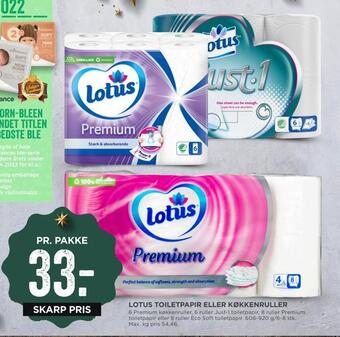 MENY Lotus toiletpapir eller køkkenruller tilbud