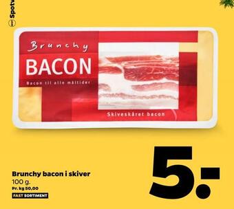 Netto Brunchy bacon i skiver tilbud