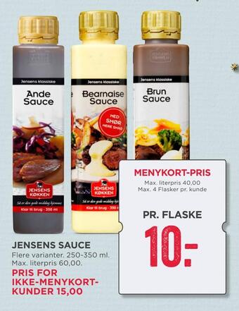 MENY Jensens sauce tilbud