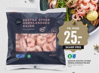 MENY Gestus ekstra store grønlandske rejer tilbud