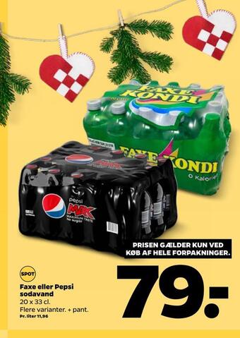 Netto Faxe eller pepsi sodavand tilbud