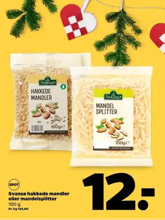 Netto Svansø hakkede mandler eller mandelsplitter tilbud
