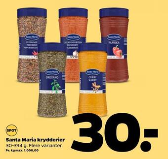 Netto Santa maria krydderier tilbud