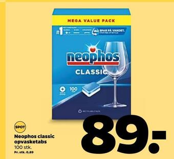 Netto Neophos classic opvasketabs tilbud