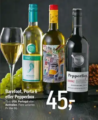 Føtex Barefoot, porta 6 eller pepperbox tilbud