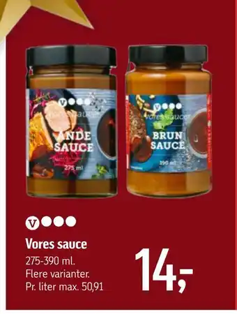 Føtex Vores sauce tilbud