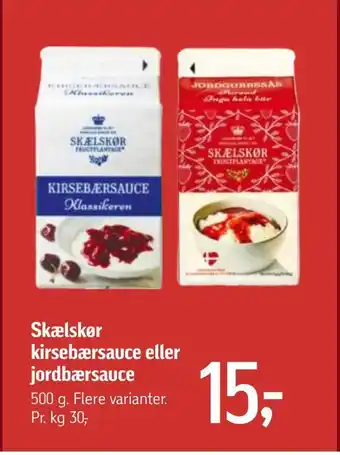 Skælskør kirsebærsauce eller jordbærsauce