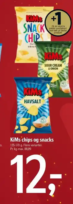 Føtex Kims chips og snacks tilbud