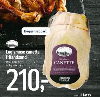 Føtex Løgismose canette frilandsand tilbud