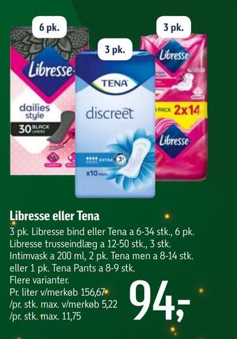 Føtex Libresse eller tena tilbud