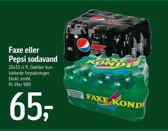 Føtex Faxe eller pepsi sodavand tilbud