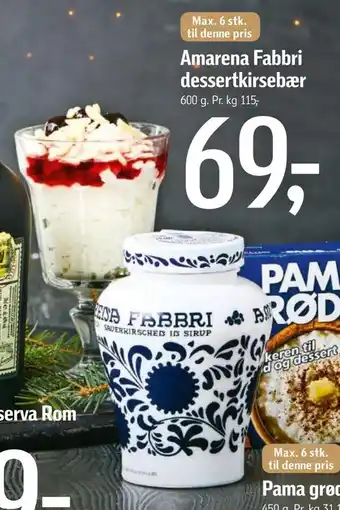 Føtex Amarena fabbri dessertkirsebær tilbud