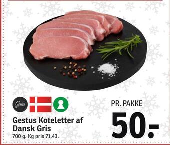 SPAR Gestus koteletter af dansk gris tilbud