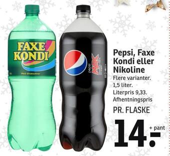 SPAR Pepsi, faxe kondi eller nikoline tilbud