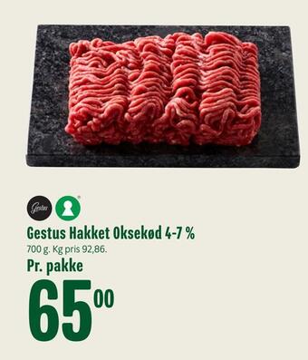 Min Købmand Gestus hakket oksekød 4-7 % tilbud