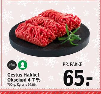 SPAR Gestus hakket oksekød 4-7 % tilbud