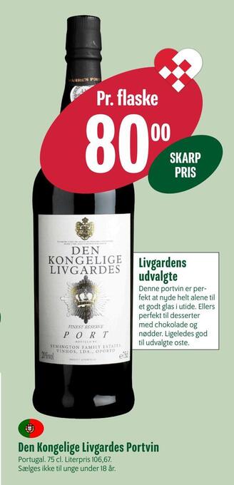 Min Købmand Den kongelige livgardes portvin tilbud