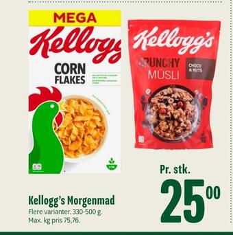 Min Købmand Kellogg's morgenmad tilbud