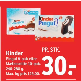 SPAR Kinder tilbud