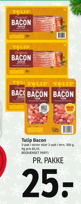 SPAR Tulip bacon tilbud