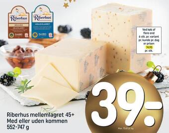 REMA 1000 Riberhus mellemlagret 45+ med eller uden kommen tilbud