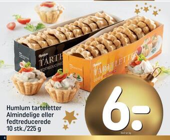 REMA 1000 Humlum tarteletter almindelige eller fedtreducerede tilbud