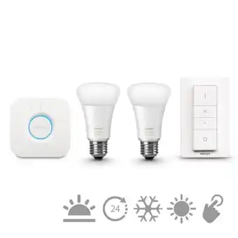 Philips hue, white ambiance, startsæt, 9,5 w, e27