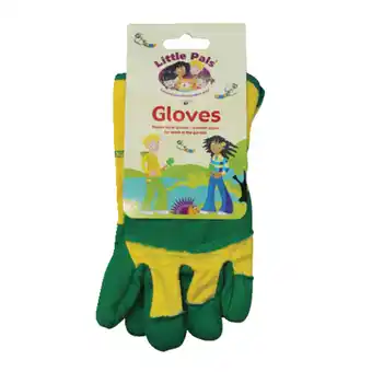 Silvan Little pals, børnehavehandsker, grøn/gul, onesize tilbud