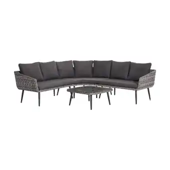 Silvan Park taranto, hjørne-loungesæt m. hynder, gråbrun tilbud