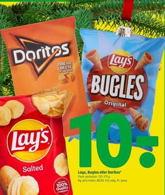 Coop 365 Lays, bugles eller doritos tilbud