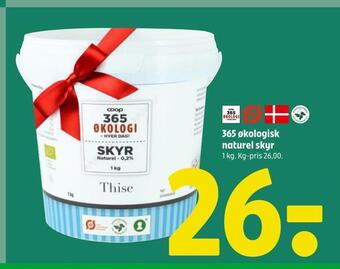 Coop 365 365 økologisk naturel skyr tilbud